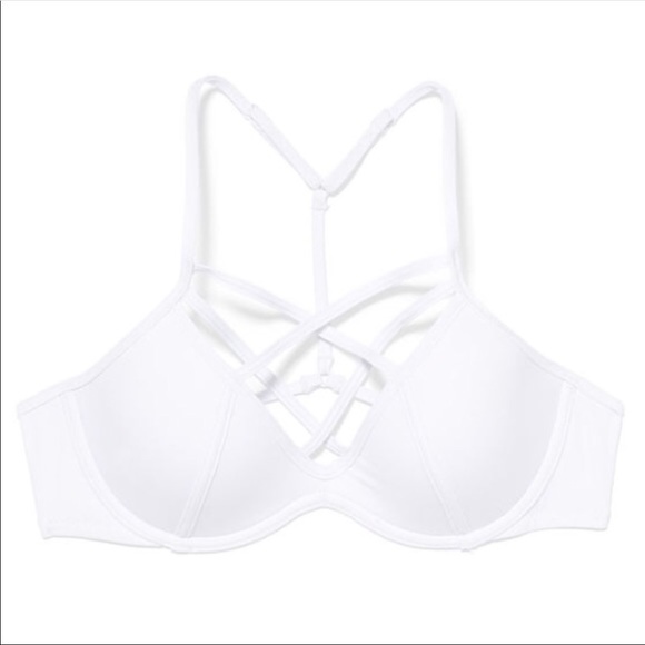 PINK Strappy Front T-Back Bikini Top - Picture 1 of 3